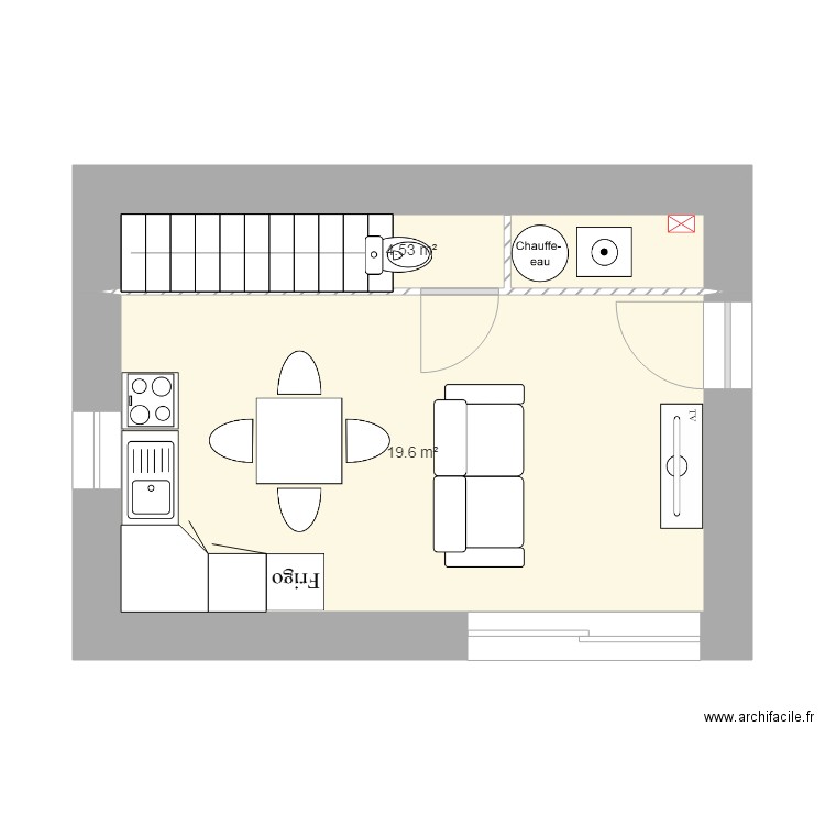 plan rdc avec 2 chambre etage. Plan de 0 pièce et 0 m2