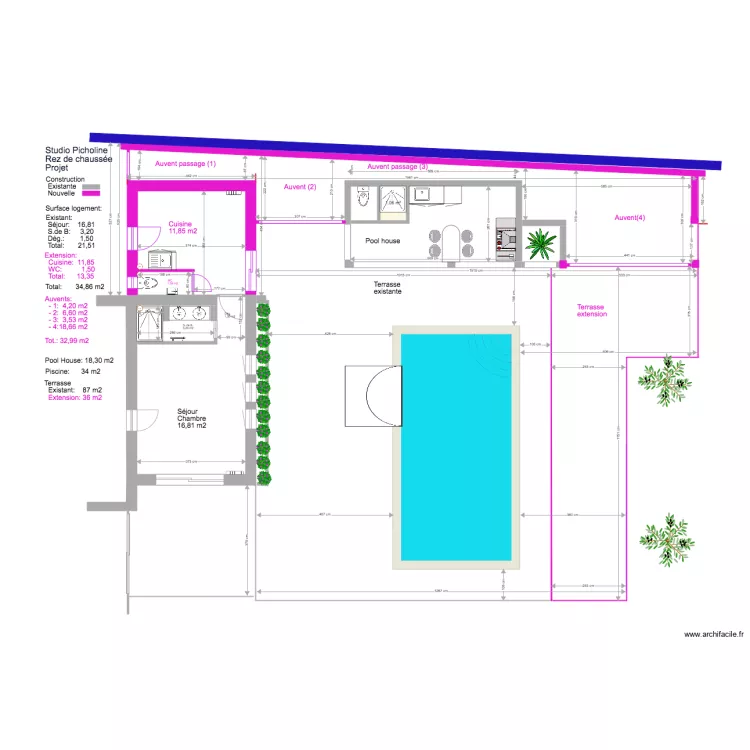 Studio Picholine Projet 4 PC. Plan de 