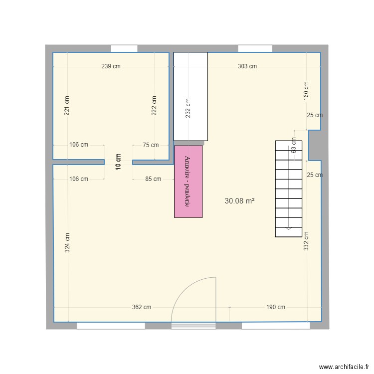 Essai 3 avec dressing 1m50. Plan de 0 pièce et 0 m2