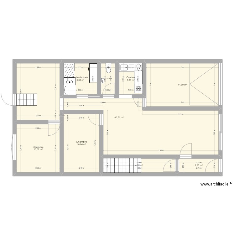 Mam. Plan de 9 pièces et 94 m2