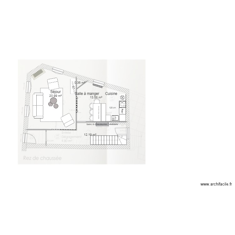 FAMILLE PONROY       COMBLES. Plan de 0 pièce et 0 m2