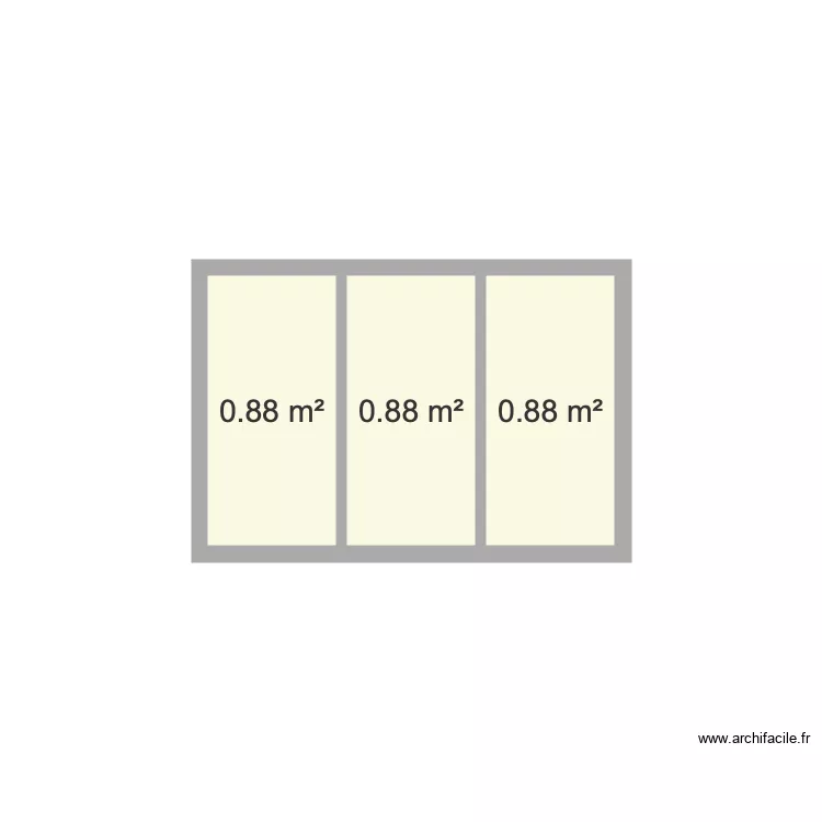 fen&ecirc;tre sur cour existante. Plan de 