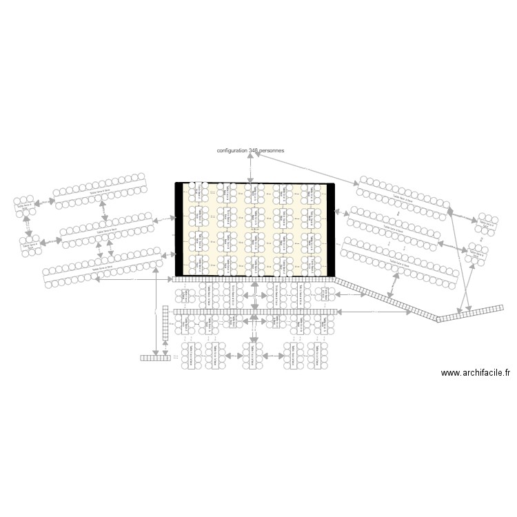 configuration 348 personnes. Plan de 0 pièce et 0 m2