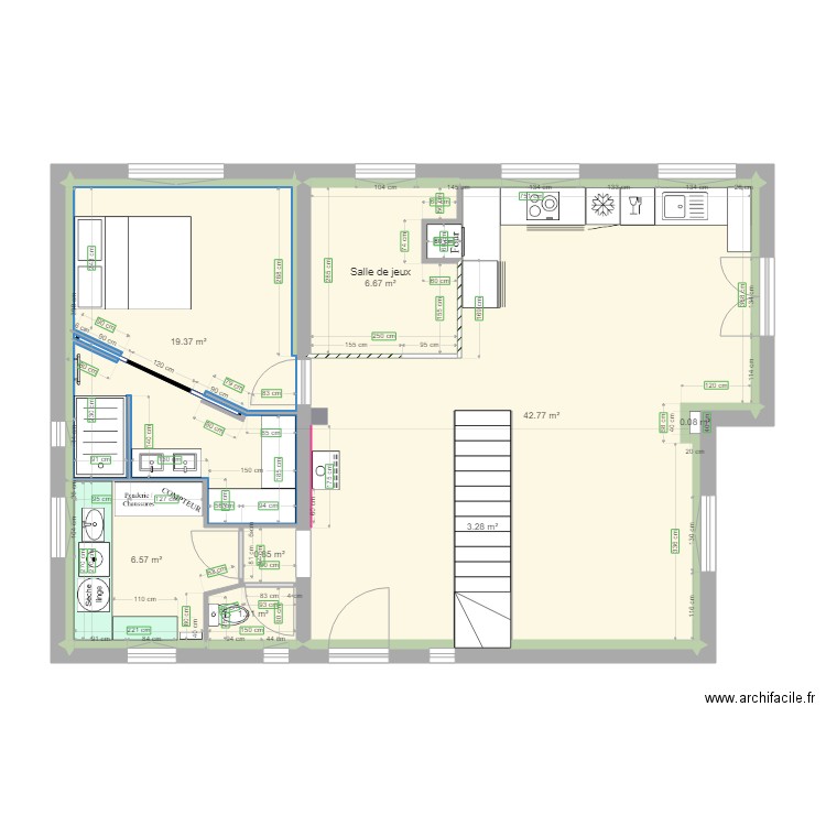 plan projet fleurieux . Plan de 0 pièce et 0 m2