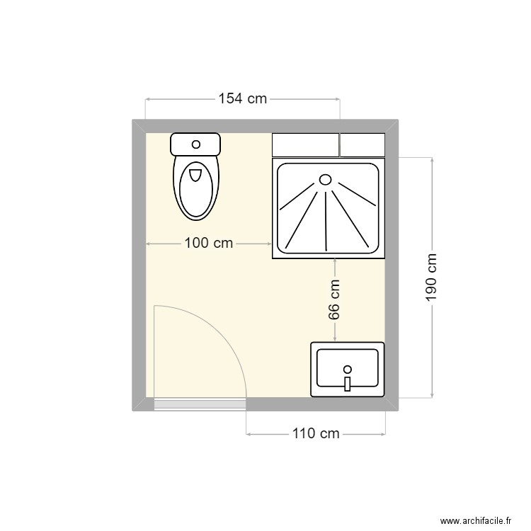 JB MICHEL sdb 2. Plan de 1 pièce et 4 m2