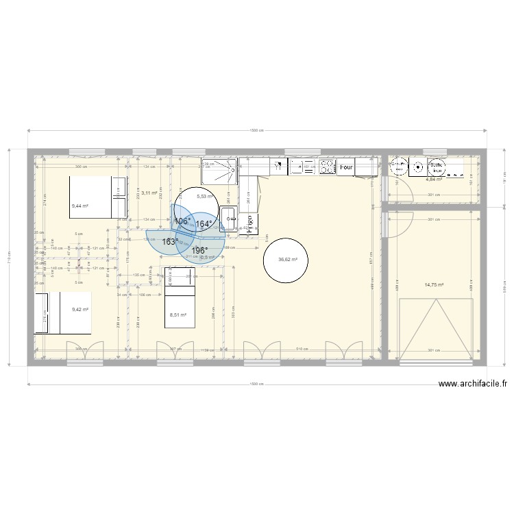 HANDICAPE 2. Plan de 9 pièces et 169 m2