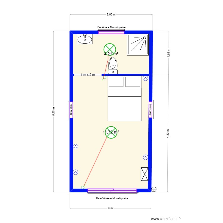 Plan montage - CREUGNET Rod. Plan de 2 pièces et 16 m2