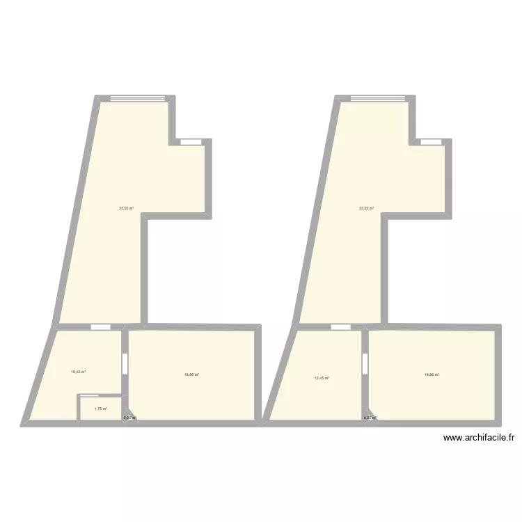 Archetsbis. Plan de 9  et 132 m²