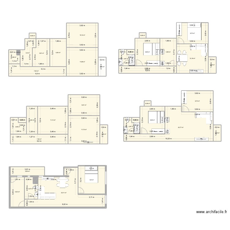 Antonio Ricardos. Plan de 39 pièces et 239 m2