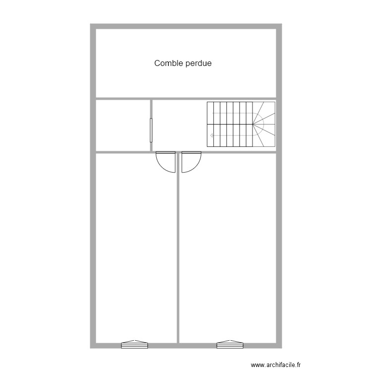 BORNAND Comble. Plan de 5 pièces et 81 m2