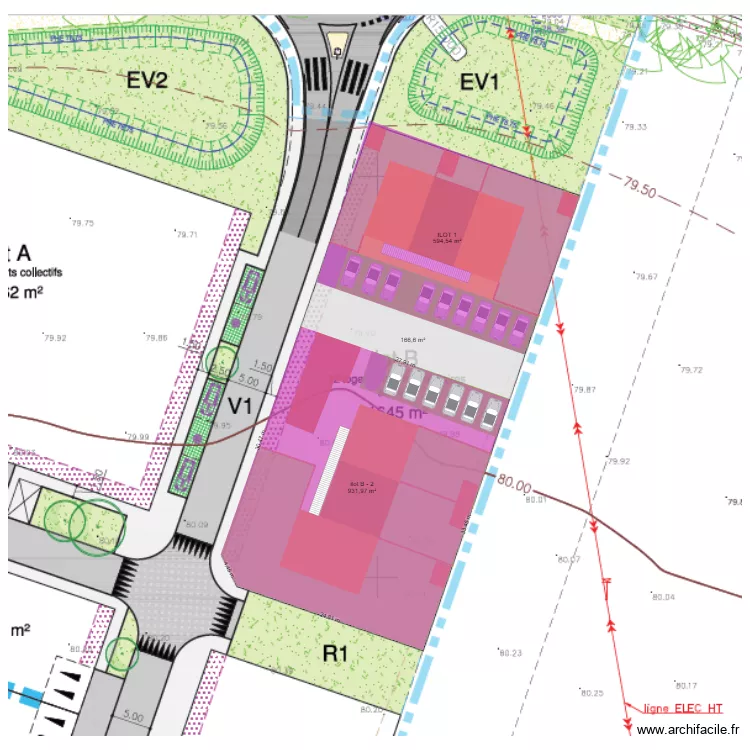 Le domaine des artistes ilot B. Plan de 