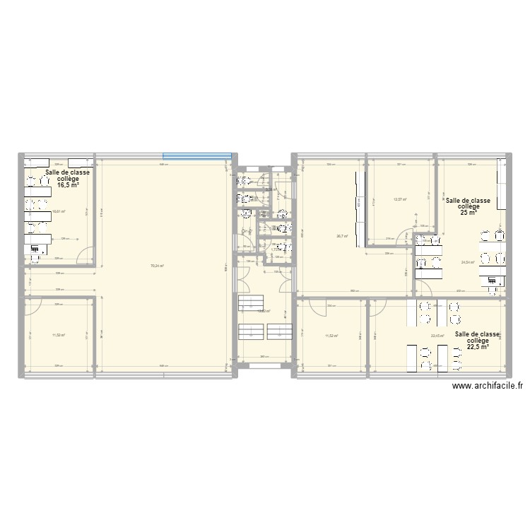 R+1 Guillemin affectation. Plan de 0 pièce et 0 m2