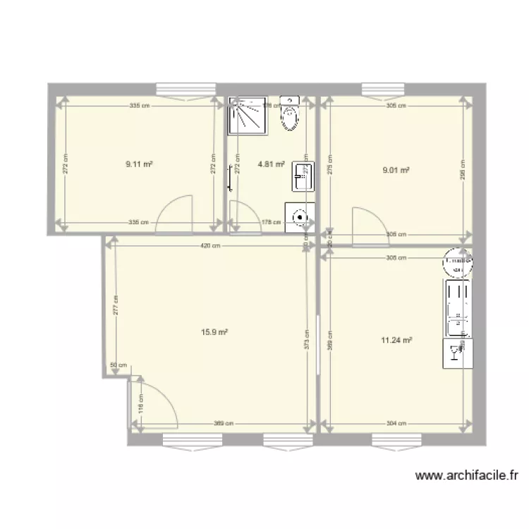 F3 1er étage . Plan de F3 1er étage . Plan de