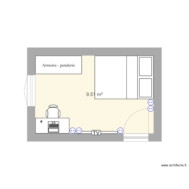 chambre 4. Plan de 0 pièce et 0 m2