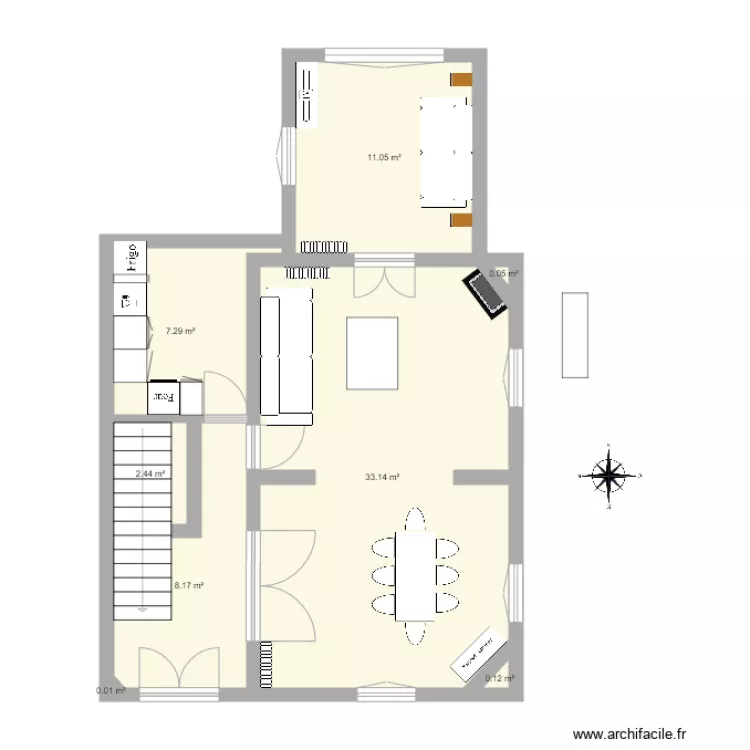 Maison du bonheur v1. Plan de 