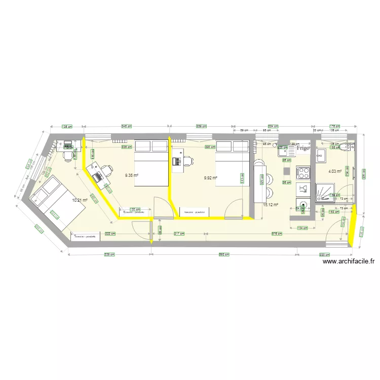 Suger 50m 4P. Plan de 