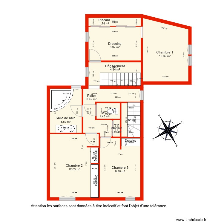 BI 3609 étage côté. Plan de 0 pièce et 0 m2