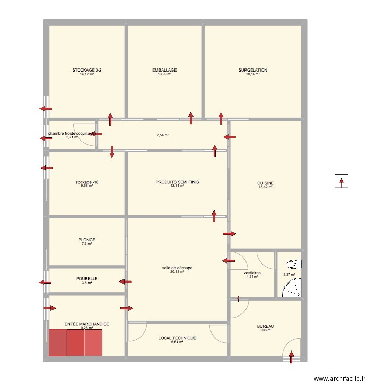 version 4. Plan de 16 pièces et 160 m2