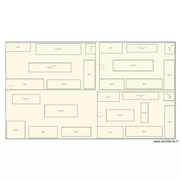 rez de chauss&eacute;e spa . Plan de 