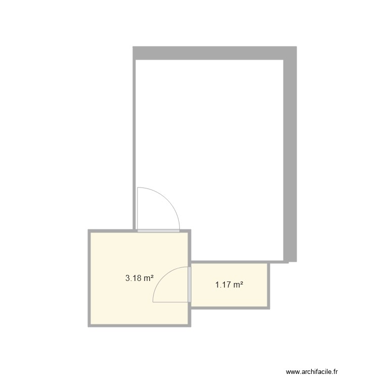 &eacute;tage. Plan de 0 pièce et 0 m2
