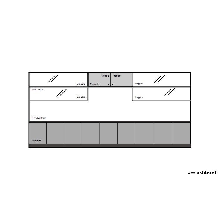 Arrière bar Brasserie. Plan de 0 pièce et 0 m2
