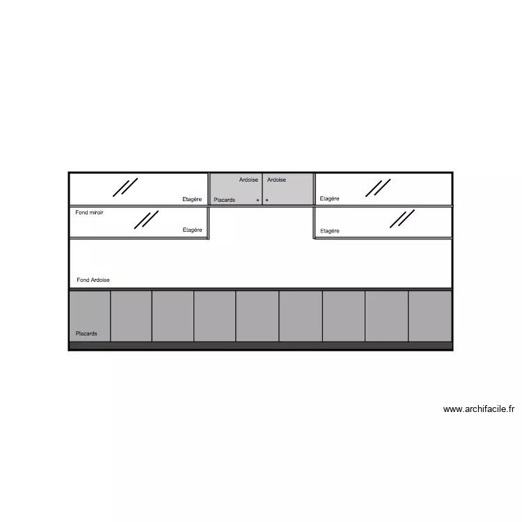 Arri&egrave;re bar Brasserie. Plan de 