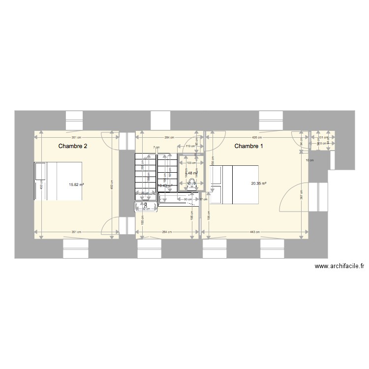 Plomberie Quettehou 1er étage. Plan de 0 pièce et 0 m2