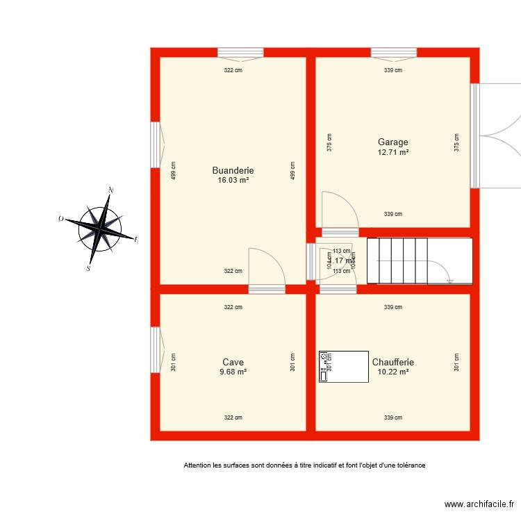 BI 4413 sous sol côté. Plan de 0 pièce et 0 m2