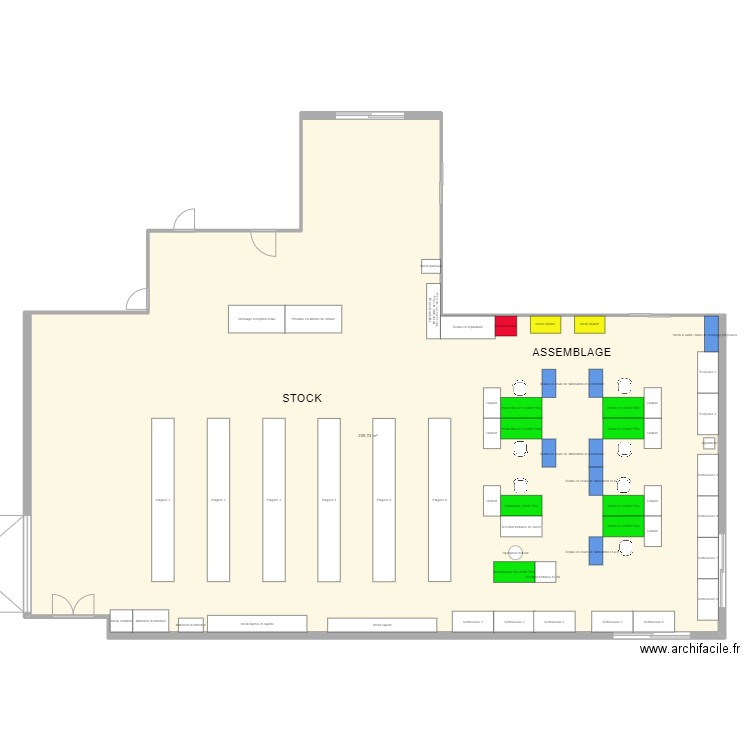 5S Assemblage V3. Plan de 1 pièce et 336 m2