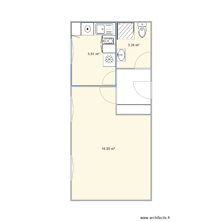 plan T1. Plan de 0 pièce et 0 m2