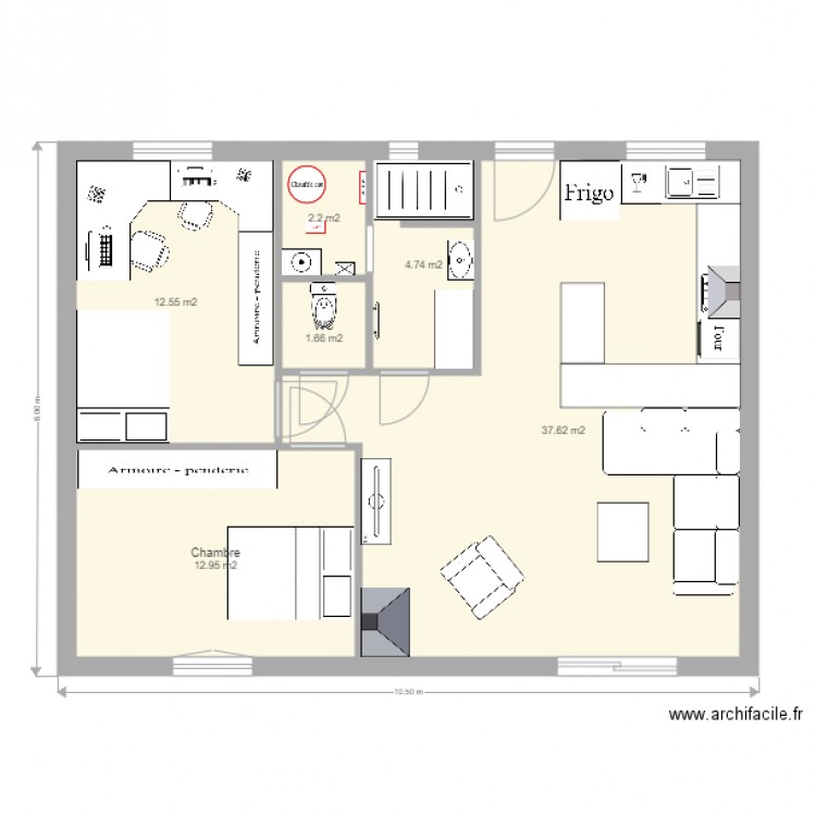 Plan de masse parpaing sans cellier. Plan de 0 pièce et 0 m2