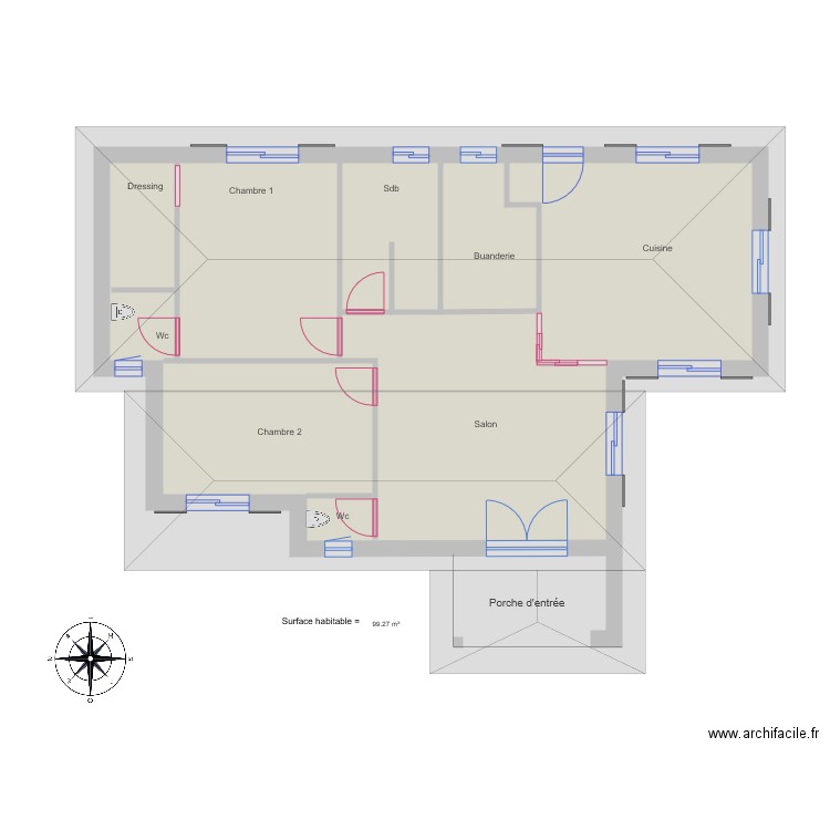 Plan toiture finstère. Plan de 0 pièce et 0 m2