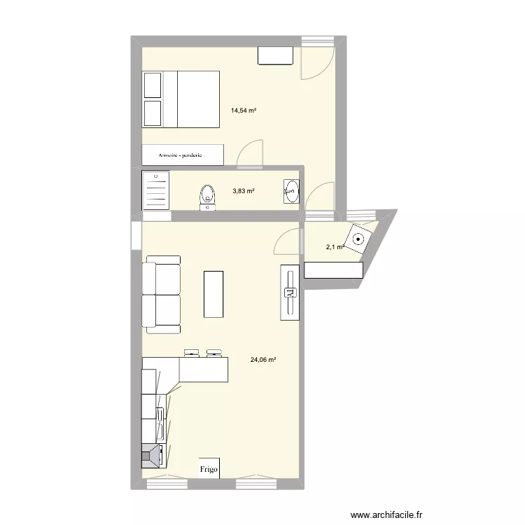 Chez P&eacute;p&eacute;. Plan de 