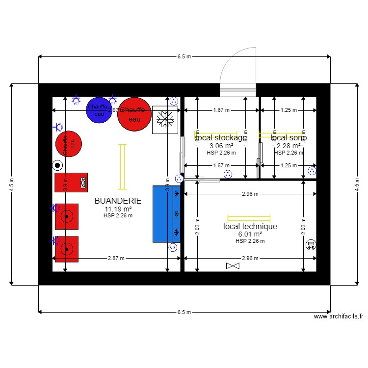 BUANDERIE LOCAL STOCK NON ALIM ET SONO. Plan de 0 pièce et 0 m2