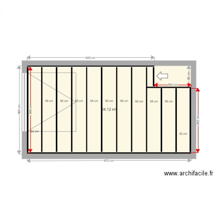 Solivage garage. Plan de 0 pièce et 0 m2