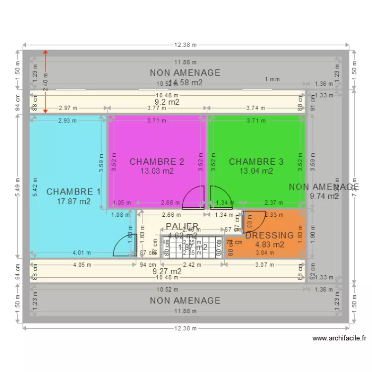 AMENAGEMENT ETAGE PERMIS CONSTRUIRE2. Plan de 