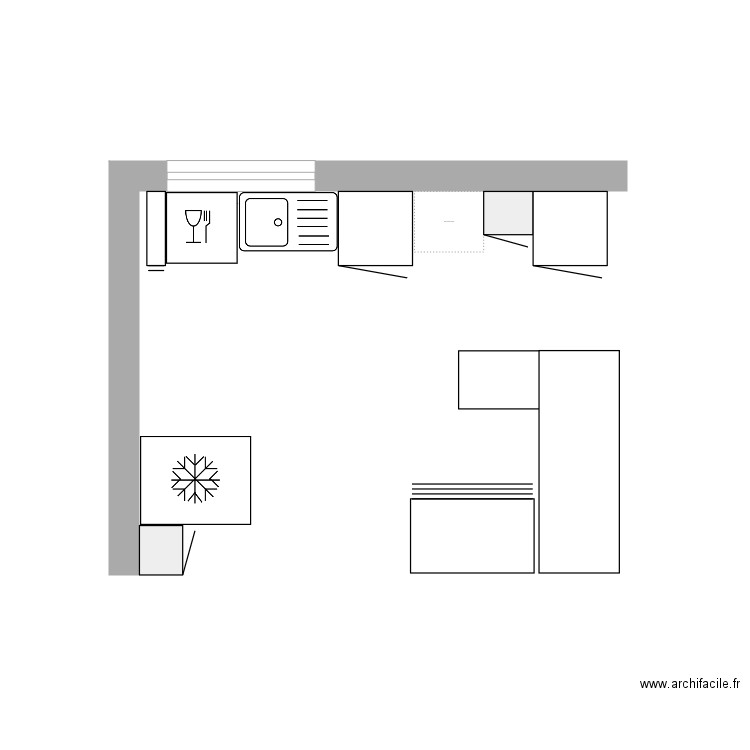 cuisine. Plan de 0 pièce et 0 m2