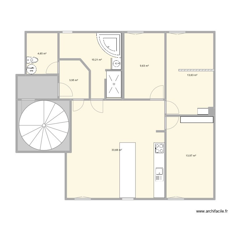 App Longjumeau 3 Plan 10 pièces 103 m2 dessiné par clement...