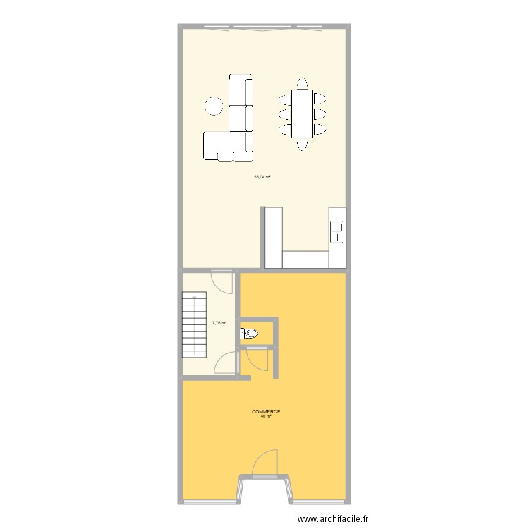 REZ COMMERCE. Plan de 0 pièce et 0 m2