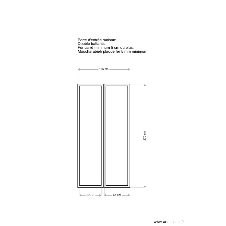 Porte maison en métal CIL. Plan de 0 pièce et 0 m2