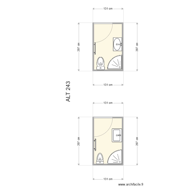 FRANCISCO TAUSTE. Plan de 2 pièces et 5 m2