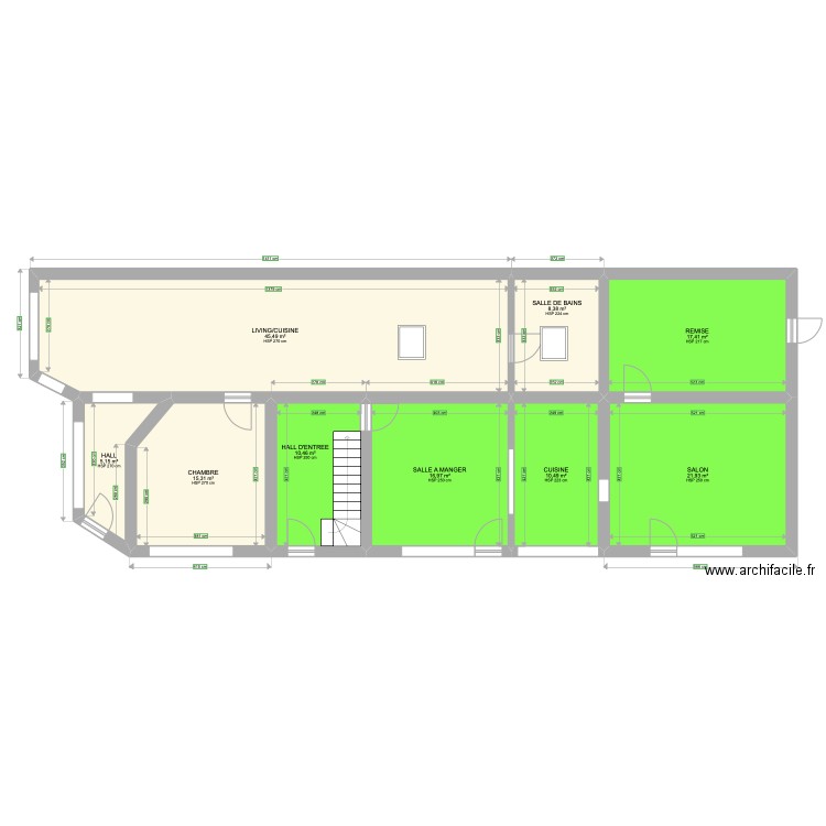 PLAN RHISNES. Plan de 9 pièces et 152 m2