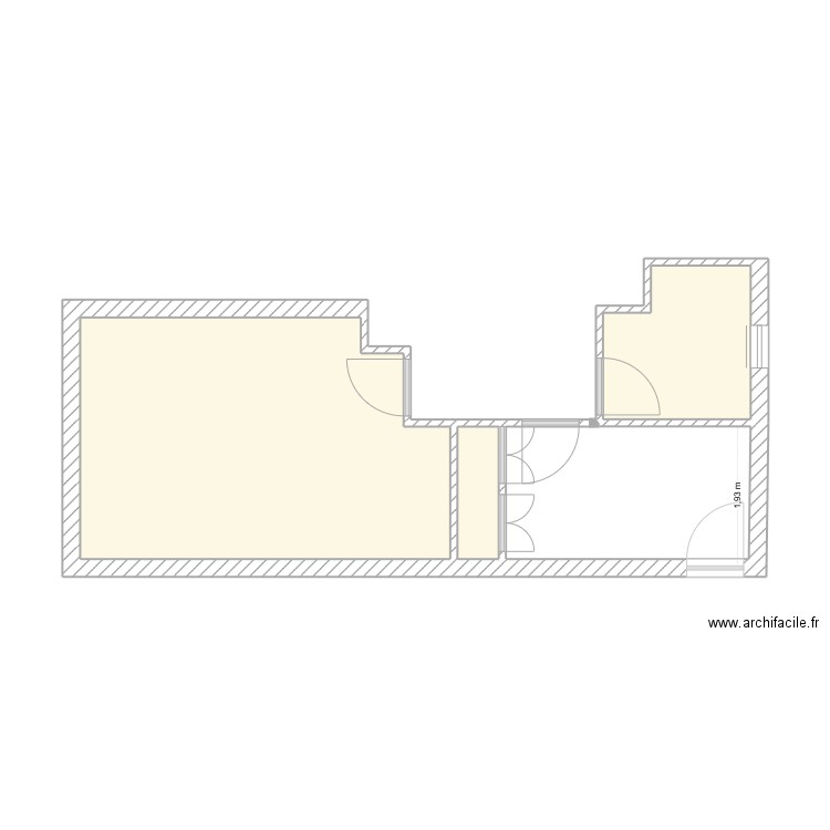 appart 8.1. Plan de 3 pièces et 22 m2