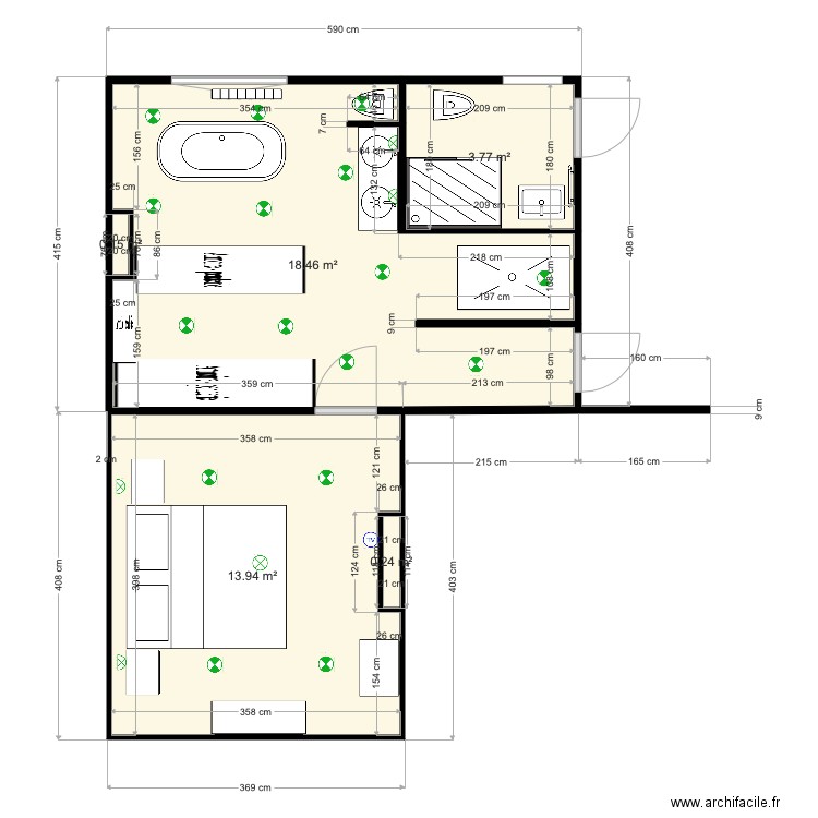 sdb congrégation. Plan de 0 pièce et 0 m2