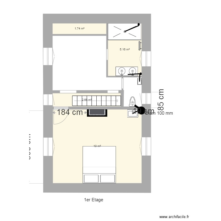 Evacuation 1er Etage. Plan de 0 pièce et 0 m2