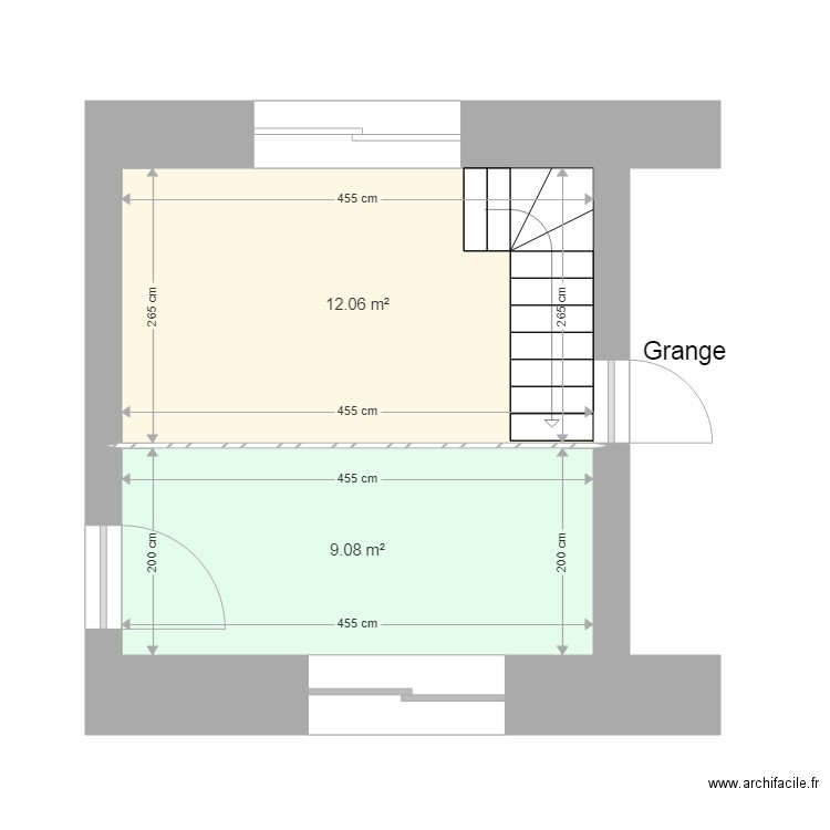 grillot RDC avec mezzanine. Plan de 0 pièce et 0 m2