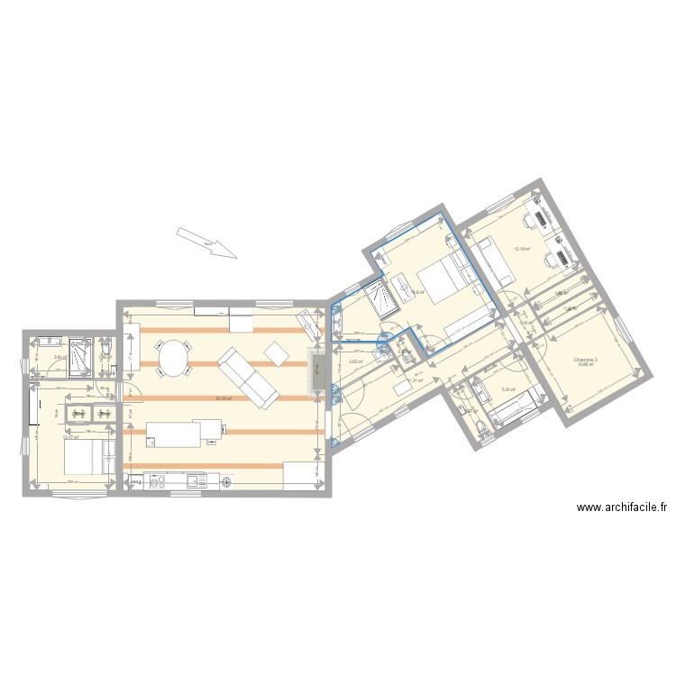 tourrettes aménagé V2. Plan de 0 pièce et 0 m2