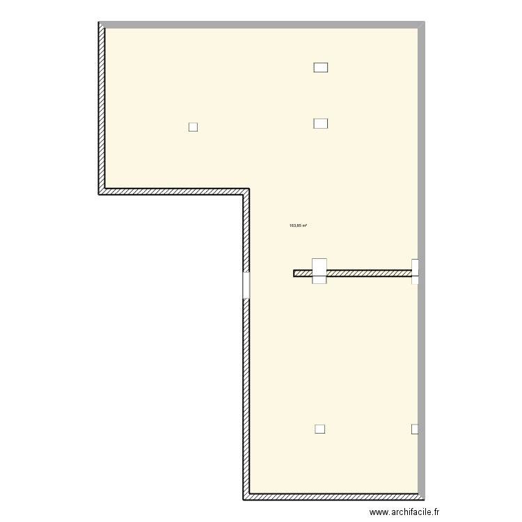 WH sans rack. Plan de 1 pièce et 164 m2