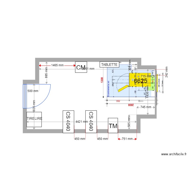 PLAN DE MASSE EXISTANT ILE ROUSSE 6625. Plan de 0 pièce et 0 m2