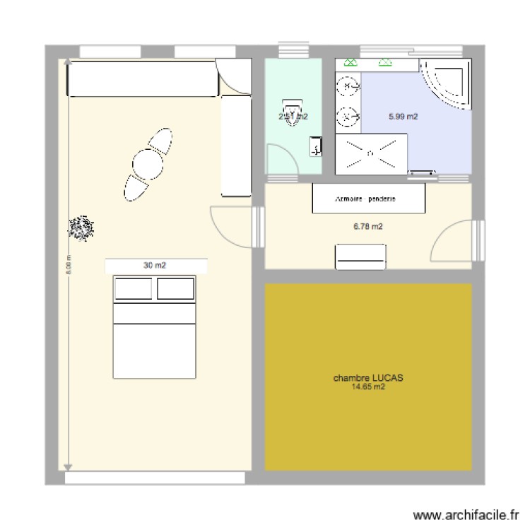 salle de bain. Plan de 0 pièce et 0 m2